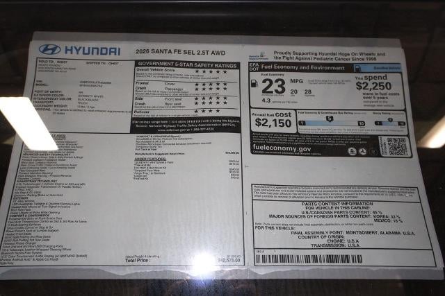 2026 Hyundai SANTA FE SEL AWD