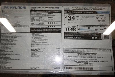 2026 Hyundai SANTA FE HYBRID Limited AWD