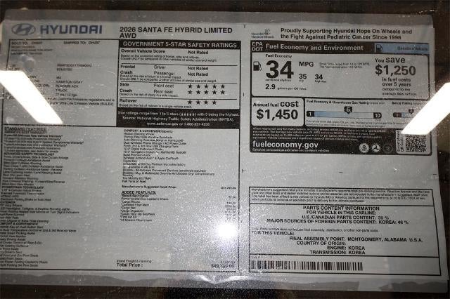 2026 Hyundai SANTA FE HYBRID Limited AWD