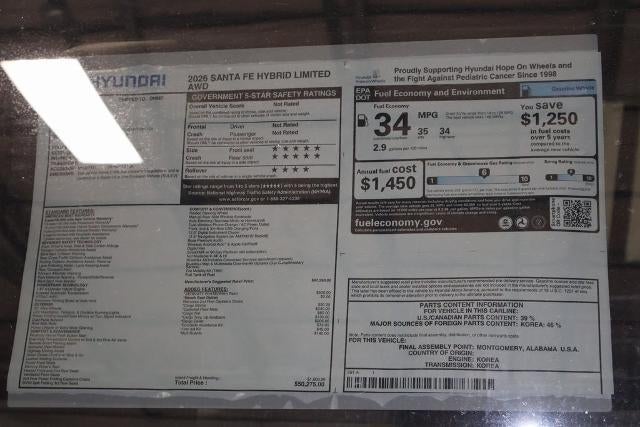 2026 Hyundai SANTA FE HYBRID Limited AWD