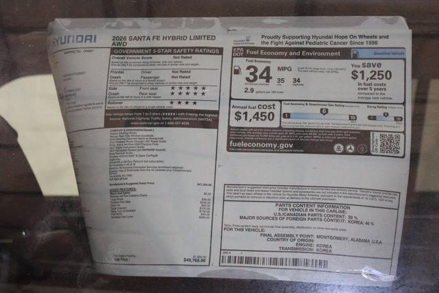 2026 Hyundai SANTA FE HYBRID Limited AWD