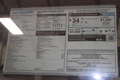 2026 Hyundai SANTA FE HYBRID Limited AWD