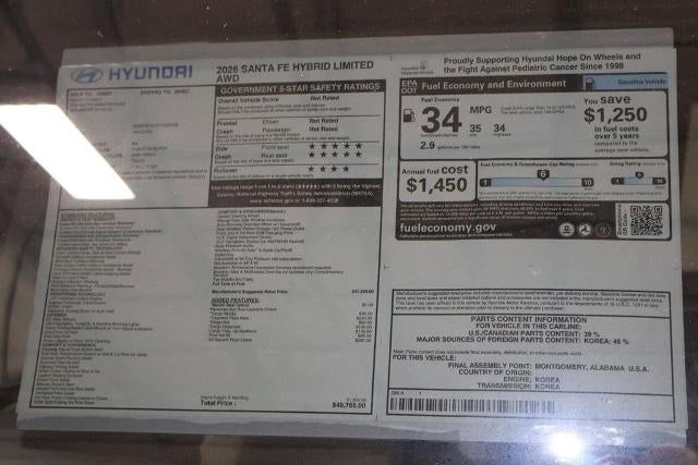 2026 Hyundai SANTA FE HYBRID Limited AWD