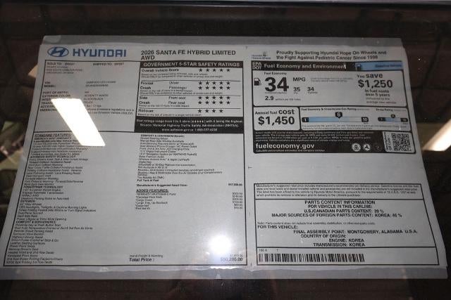2026 Hyundai SANTA FE HYBRID Limited 6P AWD