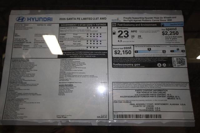 2026 Hyundai SANTA FE Limited 6P AWD