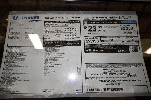 2026 Hyundai SANTA FE Limited 6P AWD