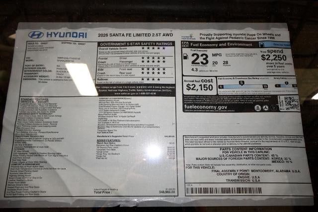 2026 Hyundai SANTA FE Limited 7P AWD