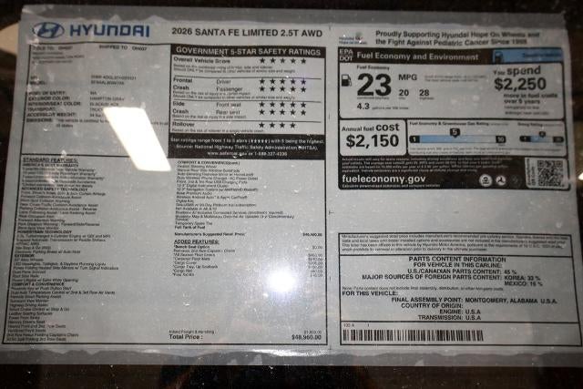 2026 Hyundai SANTA FE Limited 7P AWD