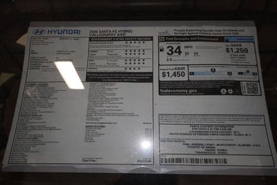 2026 Hyundai SANTA FE HYBRID Calligraphy AWD