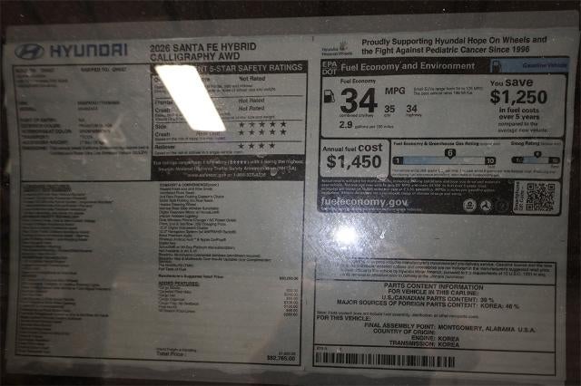 2026 Hyundai SANTA FE HYBRID Calligraphy AWD