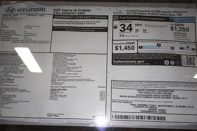 2026 Hyundai SANTA FE HYBRID Calligraphy AWD