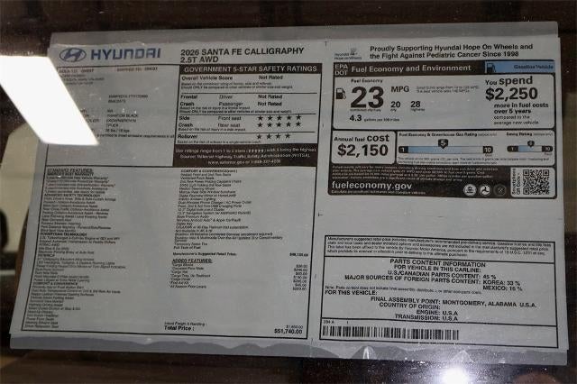 2026 Hyundai SANTA FE Calligraphy AWD