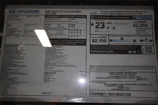 2026 Hyundai SANTA FE Calligraphy AWD