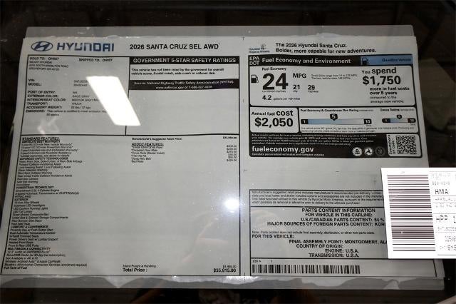 2026 Hyundai SANTA CRUZ SEL AWD