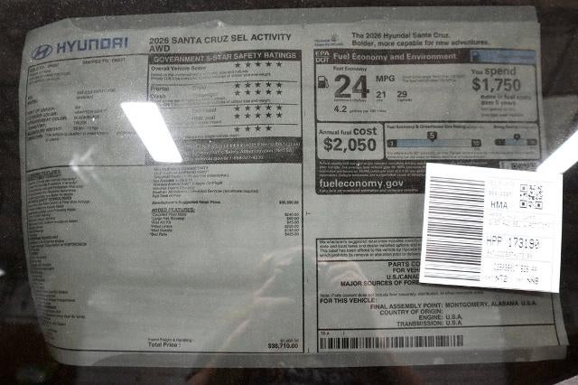 2026 Hyundai SANTA CRUZ SEL Activity AWD
