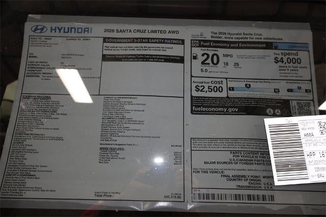 2026 Hyundai SANTA CRUZ Limited AWD