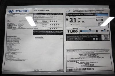 2026 Hyundai KONA SE FWD