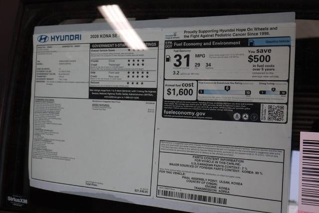 2026 Hyundai KONA SE FWD