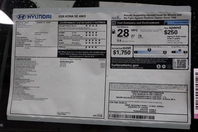 2026 Hyundai KONA SE AWD