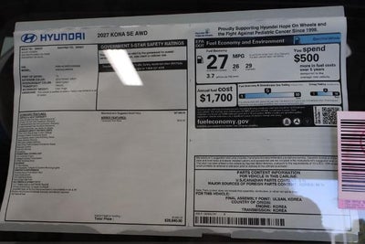 2027 Hyundai KONA SE AWD
