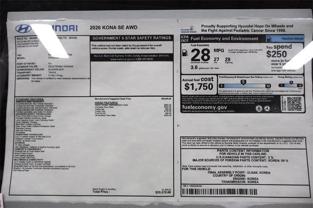 2026 Hyundai KONA SE AWD