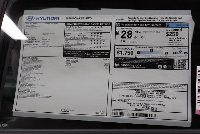 2026 Hyundai KONA SE AWD