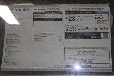 2026 Hyundai KONA SEL Premium FWD *Ltd Avail*