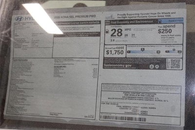 2026 Hyundai KONA SEL Premium FWD *Ltd Avail*