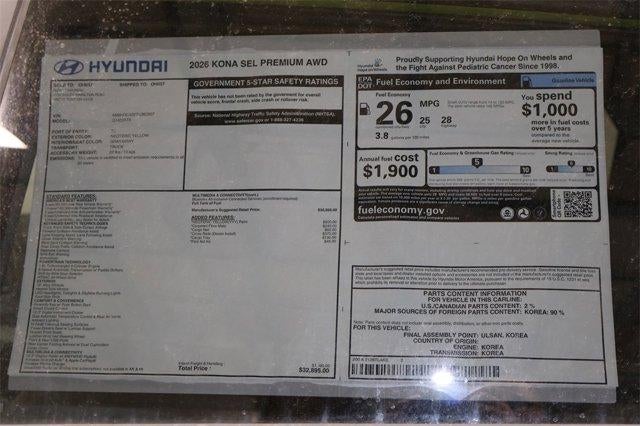 2026 Hyundai KONA SEL Premium AWD *Ltd Avail*