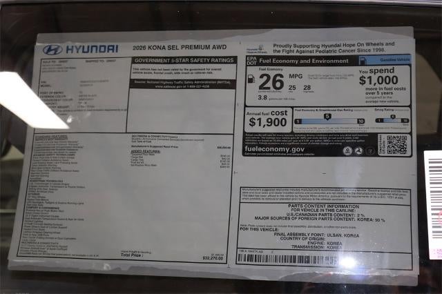 2026 Hyundai KONA SEL Premium AWD *Ltd Avail*