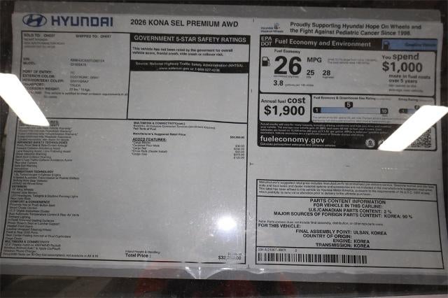 2026 Hyundai KONA SEL Premium AWD *Ltd Avail*