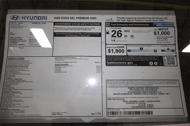 2026 Hyundai KONA SEL Premium AWD *Ltd Avail*