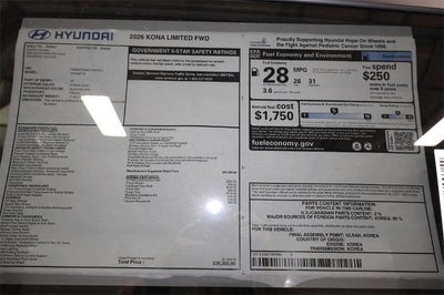 2026 Hyundai KONA Limited FWD *Ltd Avail*