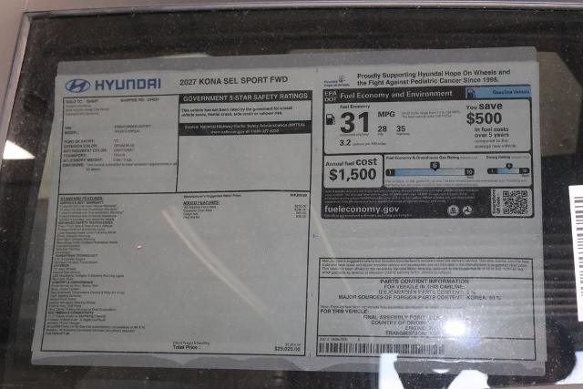 2027 Hyundai KONA SEL Sport FWD