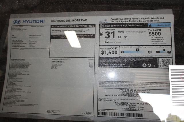 2027 Hyundai KONA SEL Sport FWD