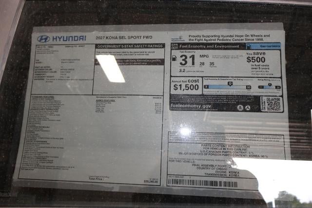 2027 Hyundai KONA SEL Sport FWD
