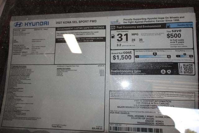 2027 Hyundai KONA SEL Sport FWD