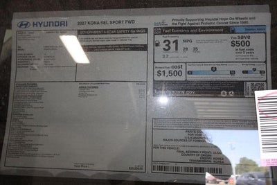2027 Hyundai KONA SEL Sport FWD