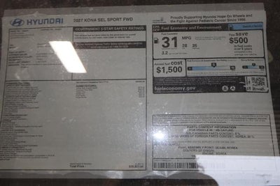 2027 Hyundai KONA SEL Sport FWD