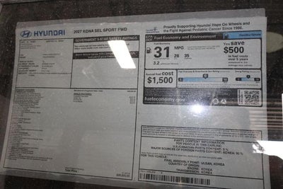 2027 Hyundai KONA SEL Sport FWD