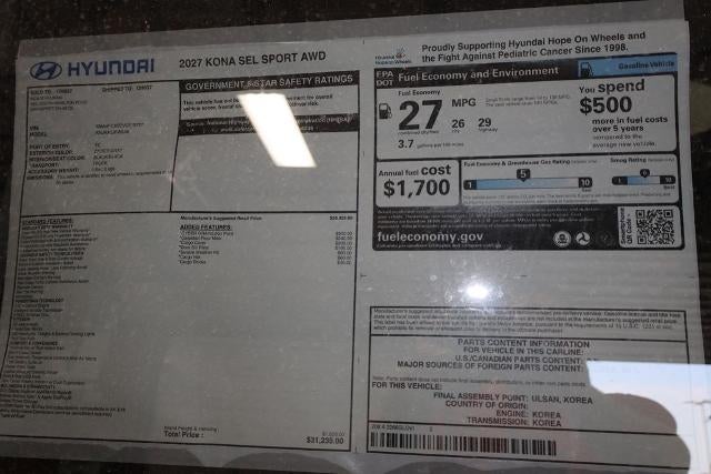 2027 Hyundai KONA SEL Sport AWD