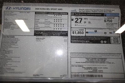 2026 Hyundai KONA SEL Sport AWD *Ltd Avail*