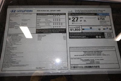 2026 Hyundai KONA SEL Sport AWD