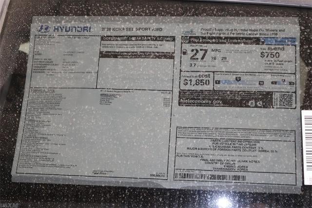 2026 Hyundai KONA SEL Sport AWD *Ltd Avail*