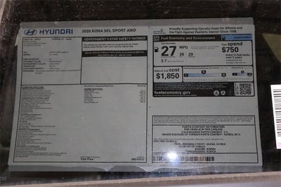 2026 Hyundai KONA SEL Sport AWD *Ltd Avail*