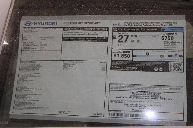 2026 Hyundai KONA SEL Sport AWD *Ltd Avail*