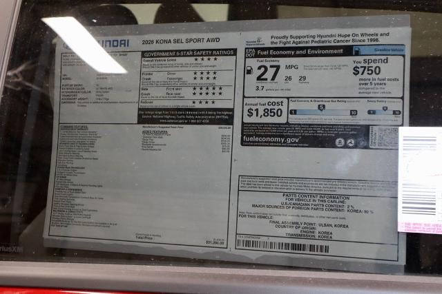 2026 Hyundai KONA SEL Sport AWD