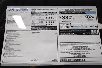 2026 Hyundai TUCSON HYBRID Blue SE AWD