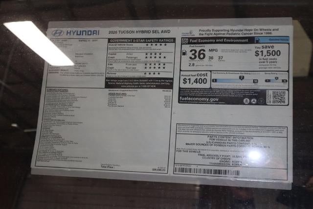 2026 Hyundai TUCSON HYBRID SEL AWD