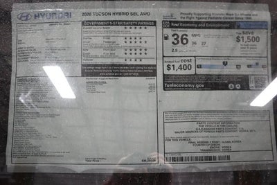 2026 Hyundai TUCSON HYBRID SEL AWD